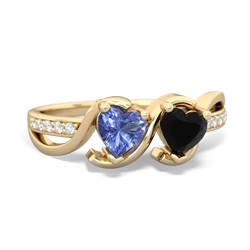 Tanzanite Side By Side 14K Yellow Gold ring R3090