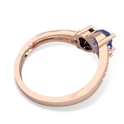 Tanzanite Snuggling Hearts 14K Rose Gold ring R2178