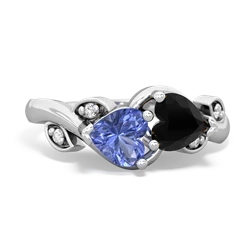 Tanzanite Floral Elegance 14K White Gold ring R5790