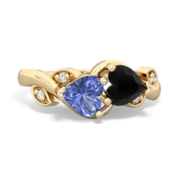 Tanzanite Floral Elegance 14K Yellow Gold ring R5790