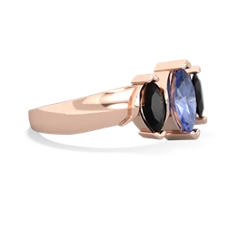 Tanzanite Three Peeks 14K Rose Gold ring R2433