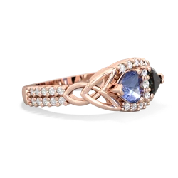 Tanzanite Sparkling Celtic Knot 14K Rose Gold ring R2645