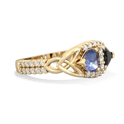 Tanzanite Sparkling Celtic Knot 14K Yellow Gold ring R2645