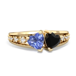 Tanzanite Heart To Heart 14K Yellow Gold ring R3342