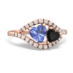 Tanzanite Mother And Child 14K Rose Gold ring R3010