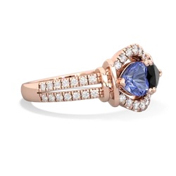 Tanzanite Art-Deco Keepsake 14K Rose Gold ring R5630