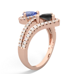 Tanzanite Diamond Dazzler 14K Rose Gold ring R3000