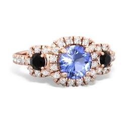 Tanzanite Regal Halo 14K Rose Gold ring R5350