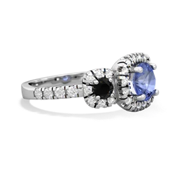 Tanzanite Regal Halo 14K White Gold ring R5350