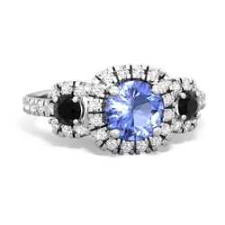 Tanzanite Regal Halo 14K White Gold ring R5350