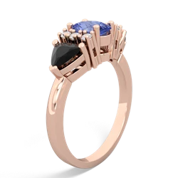 Tanzanite Antique Style Three Stone 14K Rose Gold ring R2186