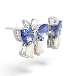 Tanzanite Butterfly 14K White Gold earrings E2215