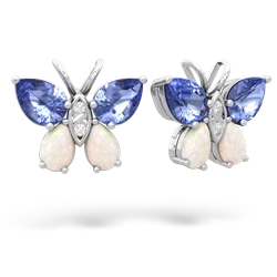 Tanzanite Butterfly 14K White Gold earrings E2215