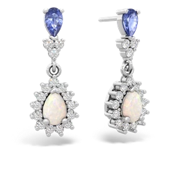 matching earrings - Halo Pear Dangle