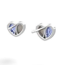 Tanzanite 'Our Heart' 14K White Gold earrings E5072