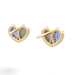 Tanzanite 'Our Heart' 14K Yellow Gold earrings E5072