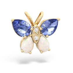 Tanzanite Butterfly 14K Yellow Gold pendant P2215