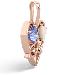 Tanzanite Celtic Trinity Heart 14K Rose Gold pendant P5331