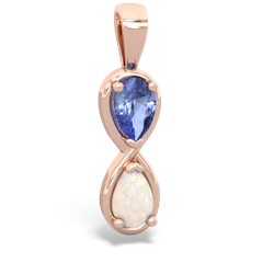 Tanzanite Infinity 14K Rose Gold pendant P5050