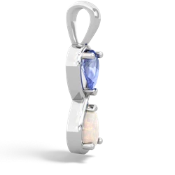 Tanzanite Infinity 14K White Gold pendant P5050