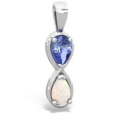 Tanzanite Infinity 14K White Gold pendant P5050