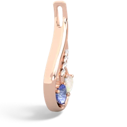 Tanzanite Keepsake Curves 14K Rose Gold pendant P5450