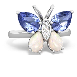 Tanzanite Butterfly 14K White Gold ring R2215