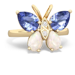 Tanzanite Butterfly 14K Yellow Gold ring R2215