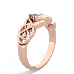 Tanzanite Keepsake Celtic Knot 14K Rose Gold ring R5300