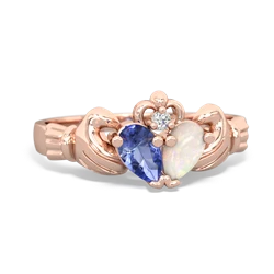 Tanzanite 'Our Heart' Claddagh 14K Rose Gold ring R2388