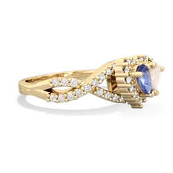 Tanzanite Diamond Twist 'One Heart' 14K Yellow Gold ring R2640HRT