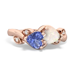 Tanzanite Floral Elegance 14K Rose Gold ring R5790