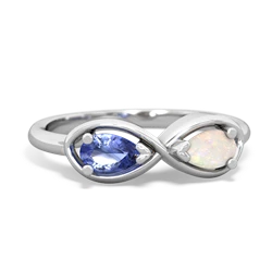 Tanzanite Infinity 14K White Gold ring R5050