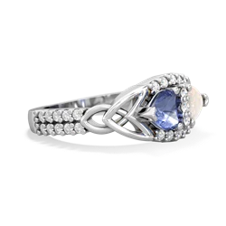 Tanzanite Sparkling Celtic Knot 14K White Gold ring R2645