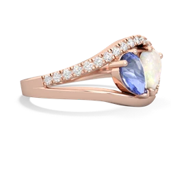 Tanzanite Nestled Heart Keepsake 14K Rose Gold ring R5650