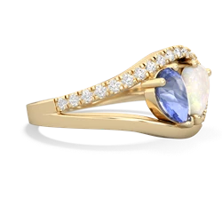 Tanzanite Nestled Heart Keepsake 14K Yellow Gold ring R5650