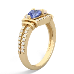 Tanzanite Art-Deco Keepsake 14K Yellow Gold ring R5630