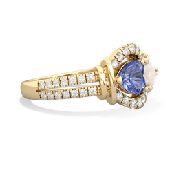 Tanzanite Art-Deco Keepsake 14K Yellow Gold ring R5630