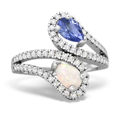 Tanzanite Diamond Dazzler 14K White Gold ring R3000