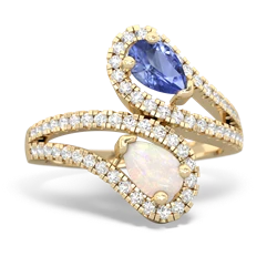 Tanzanite Diamond Dazzler 14K Yellow Gold ring R3000