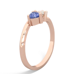 Tanzanite Sweethearts 14K Rose Gold ring R5260