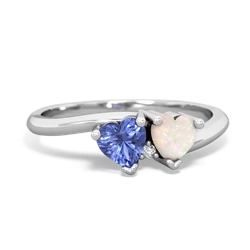 Tanzanite Sweethearts 14K White Gold ring R5260