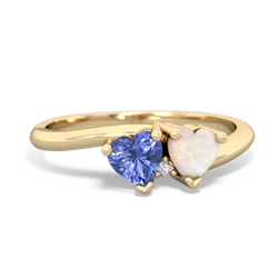 Tanzanite Sweethearts 14K Yellow Gold ring R5260