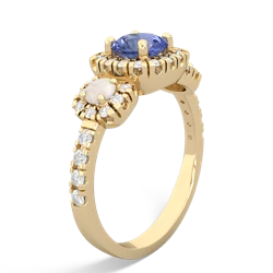 Tanzanite Regal Halo 14K Yellow Gold ring R5350