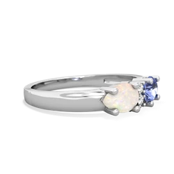 Tanzanite Pear Bowtie 14K White Gold ring R0865