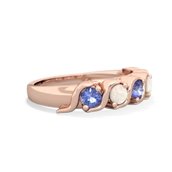 Tanzanite Anniversary Band 14K Rose Gold ring R2089