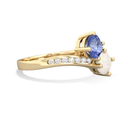 Tanzanite Channel Set Two Stone 14K Yellow Gold ring R5303