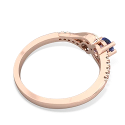 Tanzanite Infinity Pave Two Stone 14K Rose Gold ring R5285