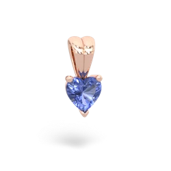 Tanzanite 5Mm Heart Solitaire 14K Rose Gold pendant P1861