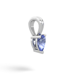 Tanzanite 5Mm Heart Solitaire 14K White Gold pendant P1861